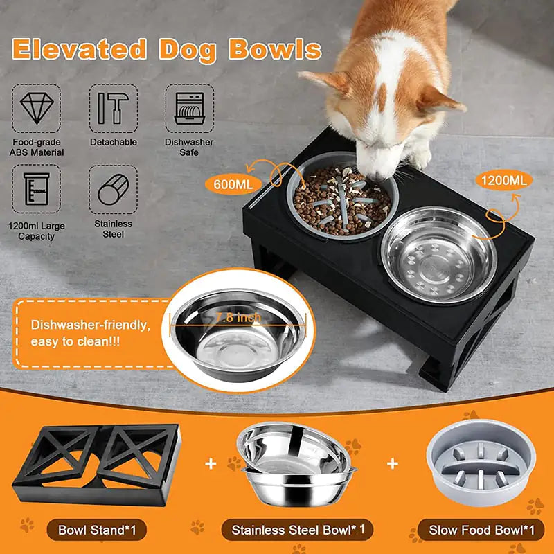 Elevated Mess-Free Dog Bowl