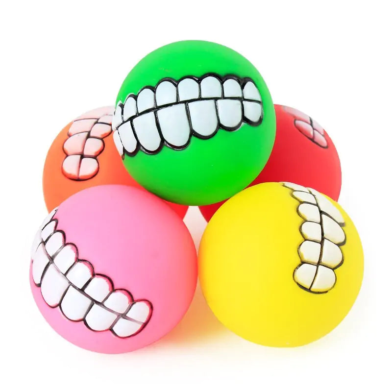 Funny Cute Durable Chew Ball with Teeth